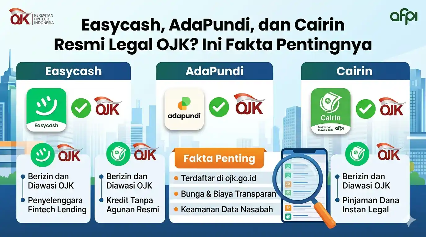 Easycash, AdaPundi, dan Cairin Resmi Legal OJK? Ini Fakta Pentingnya